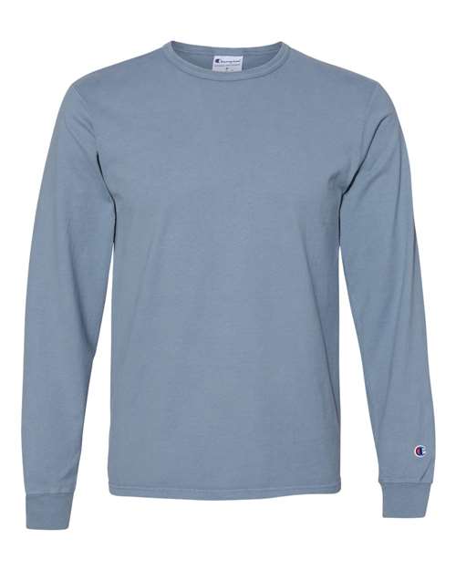 Champion. Unisex Garment-Dyed Long Sleeve T-Shirt. CD200