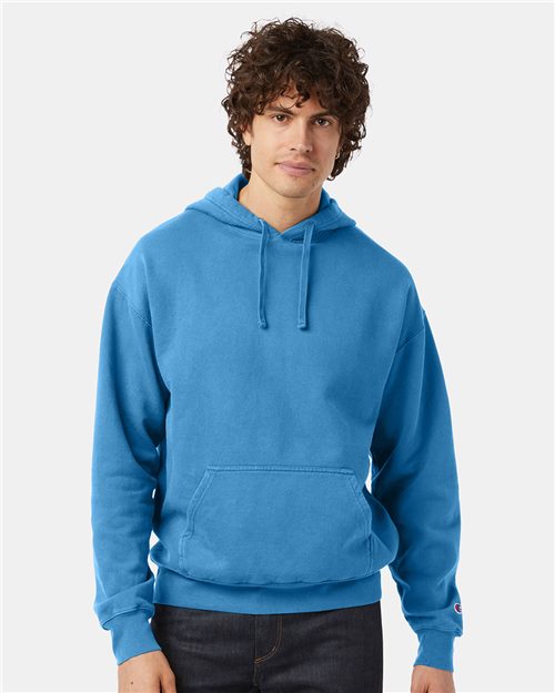 Champion. Unisex Garment-Dyed Hooded Sweatshirt. CD450