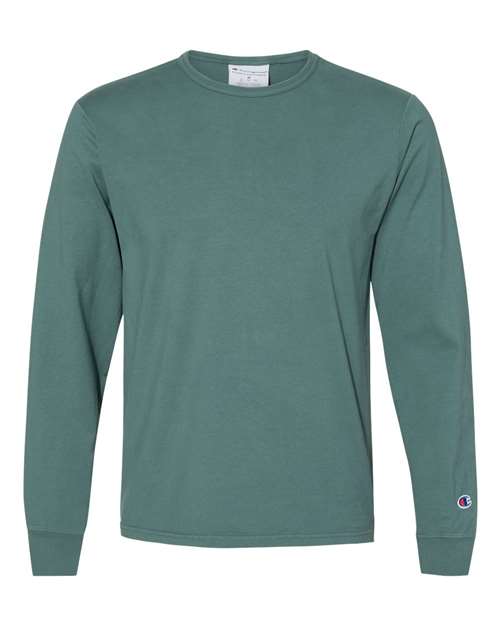 Champion. Unisex Garment-Dyed Long Sleeve T-Shirt. CD200