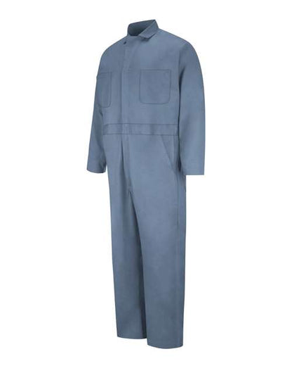 Red Kap Men's Extended Sizes Button-Front Cotton Coveral - CC16EXT - EMBROIDERED