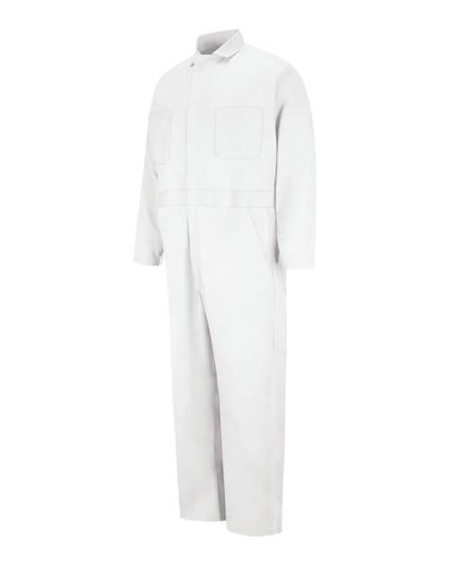 Red Kap Men's Extended Sizes Button-Front Cotton Coveral - CC16EXT - EMBROIDERED