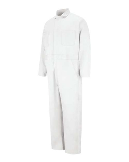 Red Kap Men's Extended Sizes Button-Front Cotton Coveral - CC16EXT - EMBROIDERED