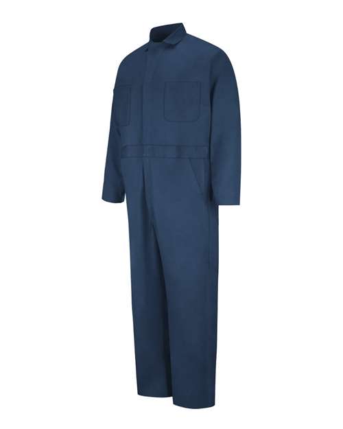 Red Kap Men's Tall Button-Front Cotton Coverall - CC16T - EMBROIDERED