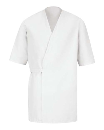 Red Kap Men's Collarless Poplin Butcher Wrap - WP18 - EMBROIDERED