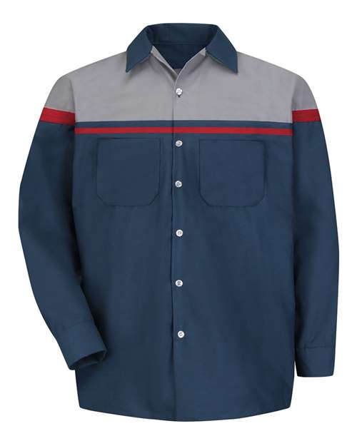 Red Kap Men's Tall Performance Tech Long Sleeve Shirt - SP14ACT - EMBROIDERED