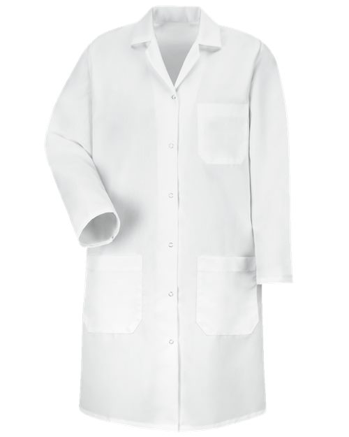 Red Kap Women's Gripper Front Lab Coat - KP15 - EMBROIDERED