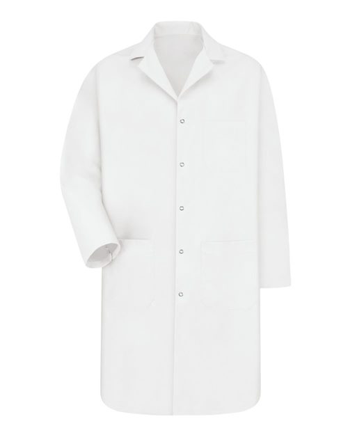 Red Kap Unisex Tall Gripper Front Lab Coat - KP18T - EMBROIDERED