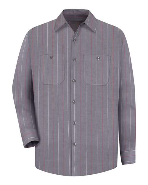 Red Kap Men's Tall Industrial Long Sleeve Work Shirt - SP14T - EMBROIDERED