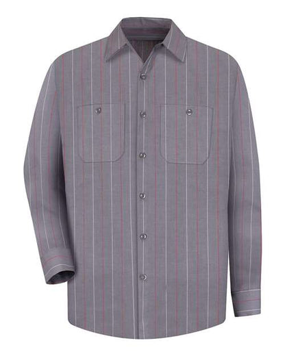 Red Kap Men's Tall Industrial Long Sleeve Work Shirt - SP14T - EMBROIDERED