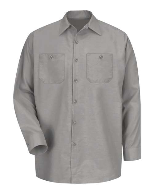 Red Kap Men's Tall Industrial Long Sleeve Work Shirt - SP14T - EMBROIDERED