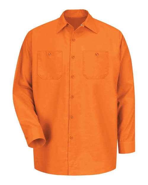 Red Kap Men's Tall Industrial Long Sleeve Work Shirt - SP14T - EMBROIDERED