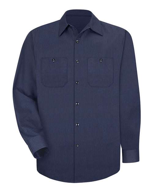Red Kap Men's Tall Industrial Long Sleeve Work Shirt - SP14T - EMBROIDERED