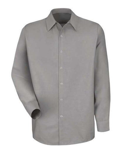 Red Kap Men's Tall Specialized Pocketless Poplin Long Sleeve Work Shirt - SP16T - EMBROIDERED