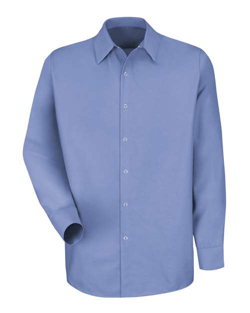 Red Kap Men's Tall Specialized Pocketless Poplin Long Sleeve Work Shirt - SP16T - EMBROIDERED