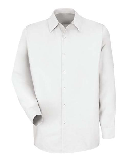 Red Kap Men's Tall Specialized Pocketless Poplin Long Sleeve Work Shirt - SP16T - EMBROIDERED
