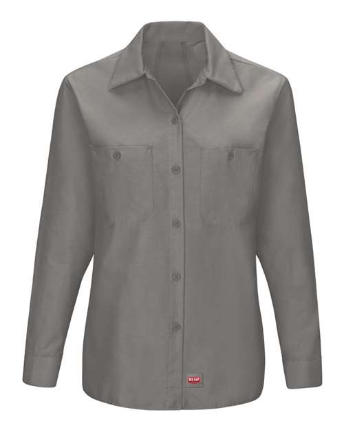 Red Kap Women's Long Sleeve Mimix Work Shirt - SX11 - EMBROIDERED
