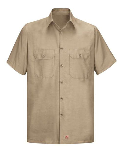 Red Kap Men's Tall Ripstop Short Sleeve Work Shirt - SY60T - EMBROIDERED