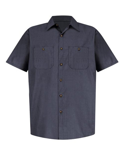 Red Kap Men's Tall Industrial Short Sleeve Work Shirt - SP24T - EMBROIDERED