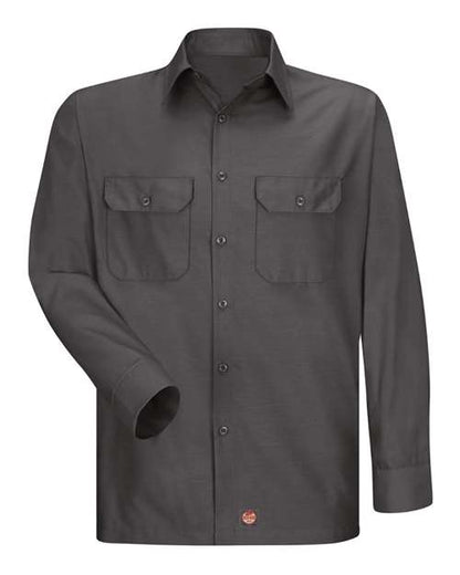 Red Kap Men's Tall Ripstop Long Sleeve Shirt - SY50T - EMBROIDERED