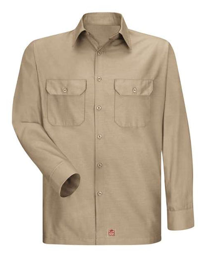 Red Kap Men's Tall Ripstop Long Sleeve Shirt - SY50T - EMBROIDERED