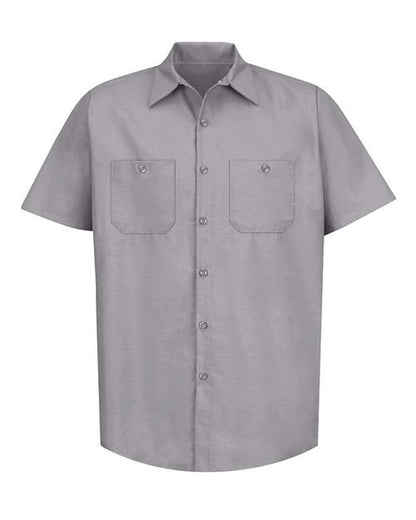 Red Kap Men's Tall Industrial Short Sleeve Work Shirt - SP24T - EMBROIDERED