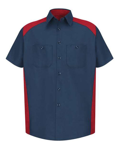 Red Kap Men's Tall Short Sleeve Motorsports Shirt - SP28T - EMBROIDERED