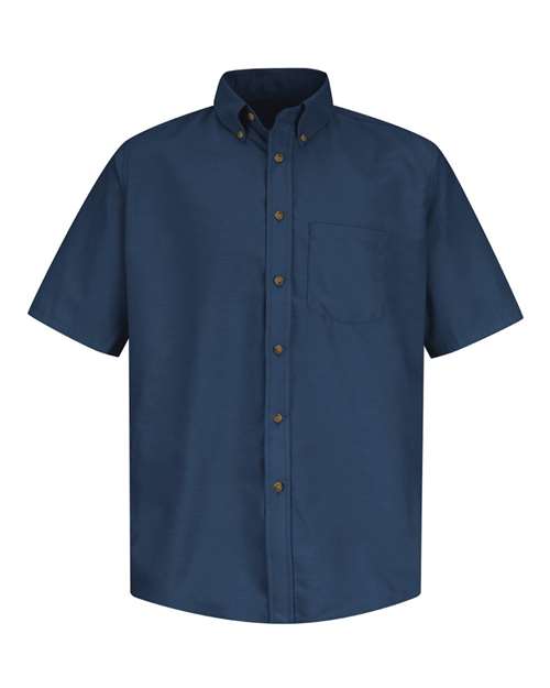 Red Kap Men's Tall Poplin Short Sleeve Dress Shirt - SP80T - EMBROIDERED