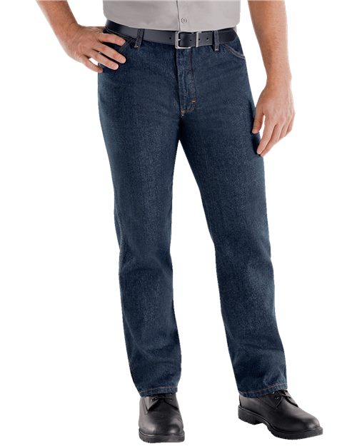 Red Kap Men's Classic Rigid Jeans - PD52 - EMBROIDERED