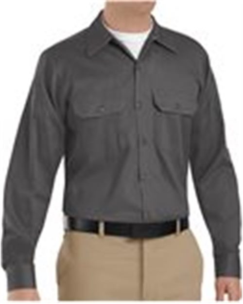 Red Kap Men's Tall Deluxe Heavyweight Cotton Shirt - SC70T - EMBROIDERED