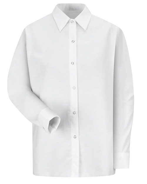Red Kap Women's Long Sleeve Specialized Pocketless Poplin Work Shirt - SP15 - EMBROIDERED