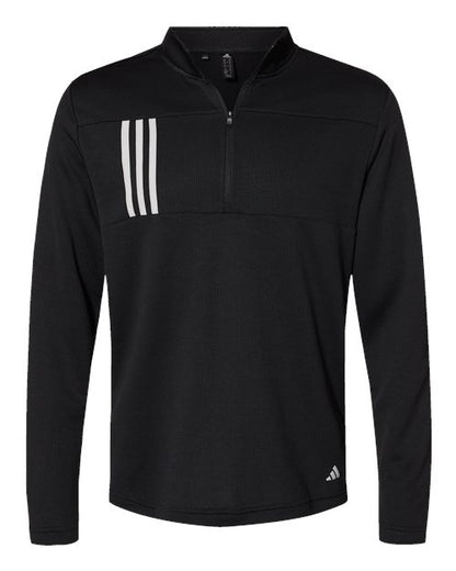 Adidas. Men's 3-Stripes Double Knit Quarter-Zip Pullover. A482