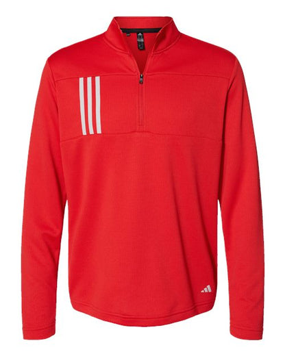 Adidas. Men's 3-Stripes Double Knit Quarter-Zip Pullover. A482