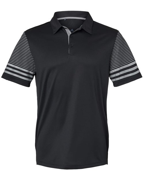 Adidas. Men's Striped Sleeve Polo. A490