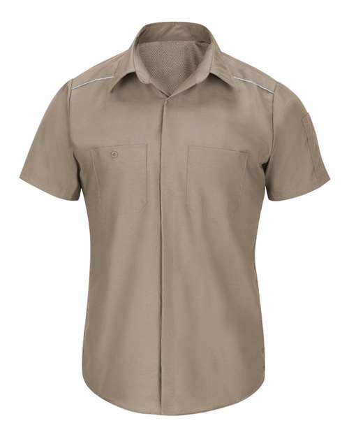 Red Kap Men's Short Sleeve Pro Airflow Work Shirt - SP4A - EMBROIDERED