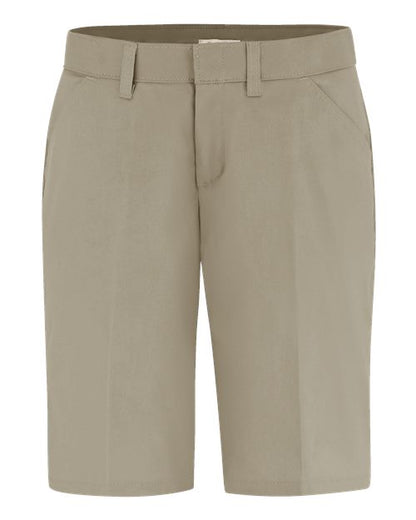 Dickies Women's Flat Front Shorts - FR22 - EMBROIDERED