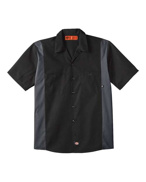 Dickies Men's Industrial Colorblocked Short Sleeve Shirt - LS524 - EMBROIDERED
