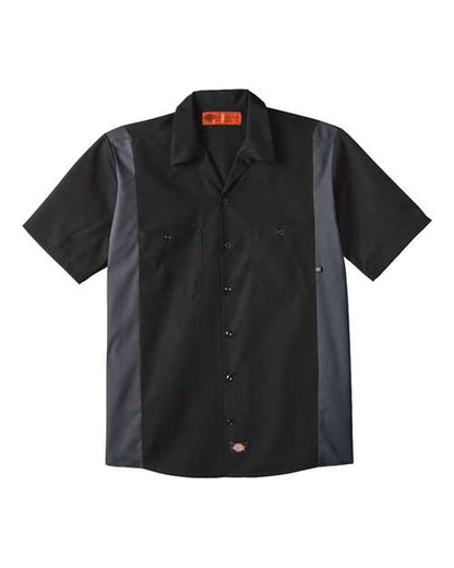 Dickies Men's Tall Industrial Colorblocked Short Sleeve Shirt - LS524T - EMBROIDERED