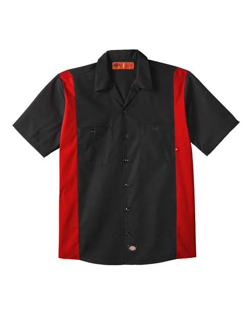 Dickies Men's Tall Industrial Colorblocked Short Sleeve Shirt - LS524T - EMBROIDERED