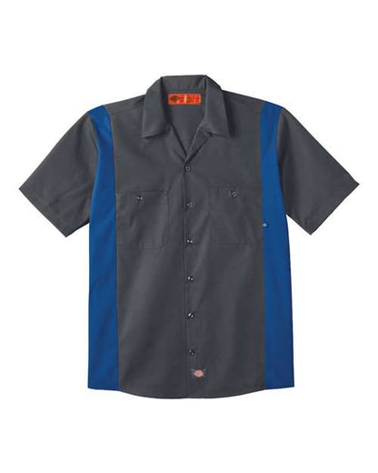 Dickies Men's Industrial Colorblocked Short Sleeve Shirt - LS524 - EMBROIDERED