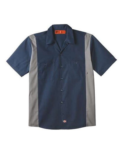 Dickies Men's Tall Industrial Colorblocked Short Sleeve Shirt - LS524T - EMBROIDERED