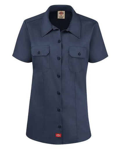 Dickies Women's Short Sleeve Work Shirt - FS57 - EMBROIDERED