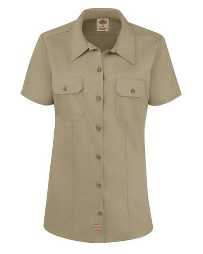 Dickies Women's Short Sleeve Work Shirt - FS57 - EMBROIDERED