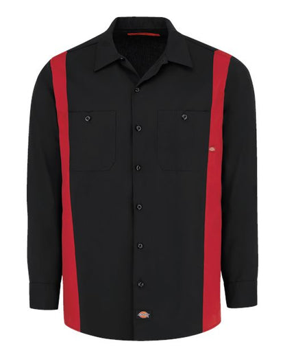 Dickies Men's Industrial Colorblocked Long Sleeve Shirt - 5524 - EMBROIDERED
