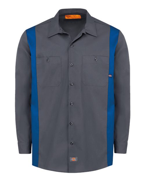 Dickies Men's Industrial Colorblocked Long Sleeve Shirt - 5524 - EMBROIDERED