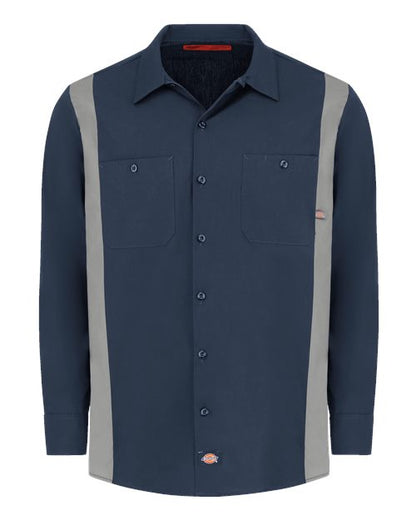 Dickies Men's Industrial Colorblocked Long Sleeve Shirt - 5524 - EMBROIDERED