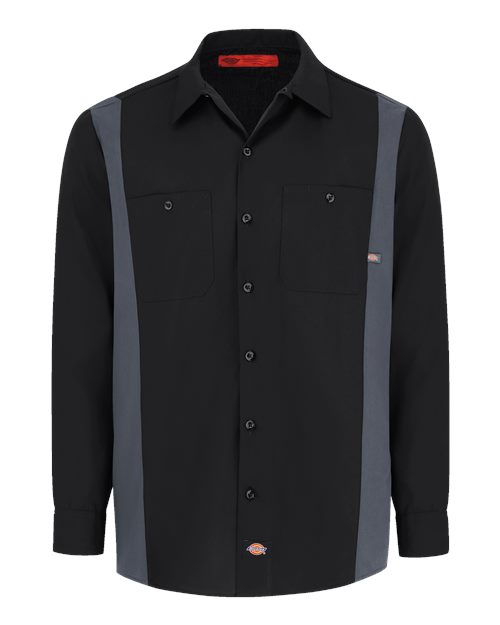 Dickies Men's Tall Industrial Colorblocked Long Sleeve Shirt - 5524T - EMBROIDERED