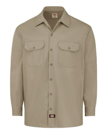 Dickies Men's Heavyweight Cotton Long Sleeve Shirt - 5549 - EMBROIDERED