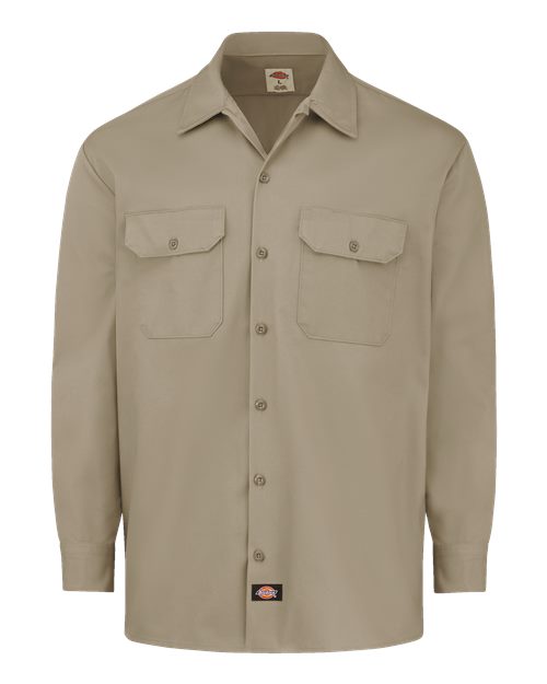 Dickies Men's Heavyweight Cotton Long Sleeve Shirt - 5549 - EMBROIDERED