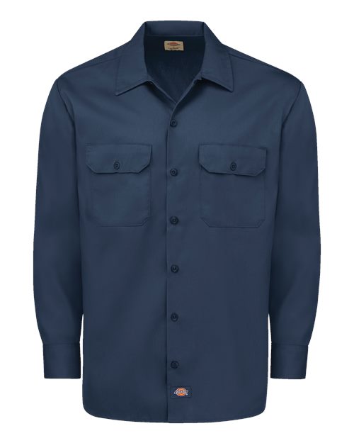 Dickies Men's Tall Long Sleeve Work Shirt - 5574T - EMBROIDERED