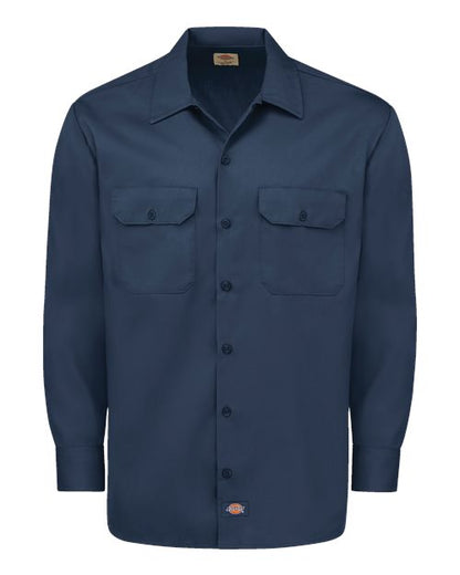Dickies Men's Tall Long Sleeve Work Shirt - 5574T - EMBROIDERED